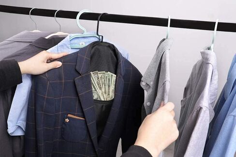 آمنة لتحويل الشماعات، آمنة للجيب المخفي، تناسب الملابس المعلقة مع جيب لإخفاء الأشياء الثمينة للمنزل أو السفر (رمادي، A) in Kuwait