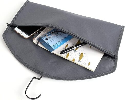 آمنة لتحويل الشماعات، آمنة للجيب المخفي، تناسب الملابس المعلقة مع جيب لإخفاء الأشياء الثمينة للمنزل أو السفر (رمادي، A) in Kuwait