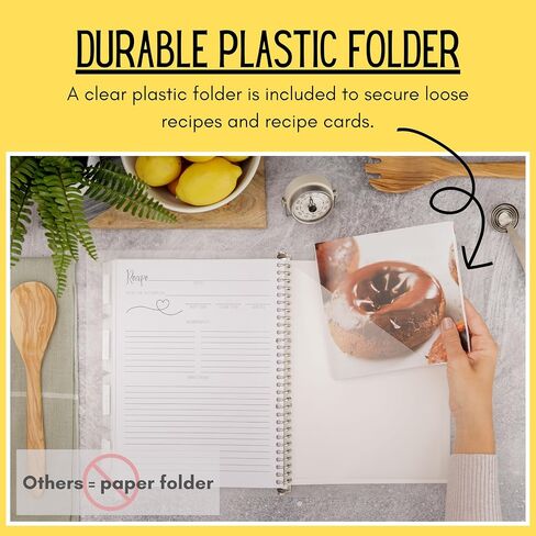 Recipe Book to Write in Your Own Recipes | Recipe Binder | Family Recipe Book Binder | Blank Recipe Books to Write In | Blank Cookbook | Blank Recipe Book | Recipe Journal | 8.5" x 11" Recipe Notebook in Saudi Arabia