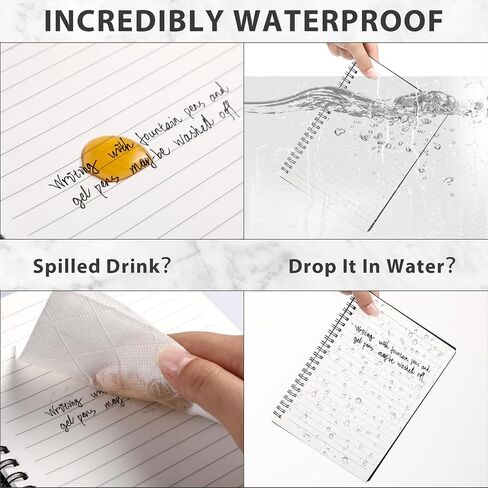 1 Pack Spiral Notebooks Waterproof College Ruled 6" x 8" Notepads A5 Lined Spiral Journals Hardcover Notebook for School Office Aesthetic, 100 Pages in Saudi Arabia