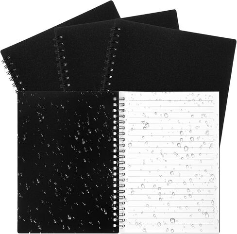 دفتر ملاحظات حلزوني مقاوم للماء مقاس 6 بوصات × 8 بوصات مناسب لجميع الأحوال الجوية، مفكرة مقاومة للطقس، وسادات ستينو التكتيكية، لوحة مذكرة حلزونية، دفتر يوميات لتدوين الملاحظات، 50 ورقة للتسجيل في الهواء الطلق (مبطنة، 12 حزمة) in Kuwait