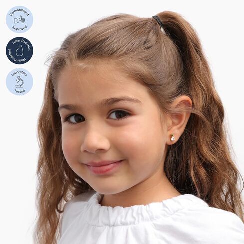 | Hypoallergenic Earrings | Titanium Kids Little Lux Mini Coco Stud Earrings | Sapphire Crystal Detail | Titanium Stud Earrings for Women | Earrings Studs, Sensitive Ears, Earring Set in Saudi Arabia