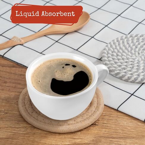 8 Pcs Drink Coasters with Holder, 4 Colors Absorbent Coasters for All Cups Minimalist Cotton Woven Coasters Set for Home Decor, Tabletop Protection, 4.3 Inch.(Dark) in Saudi Arabia