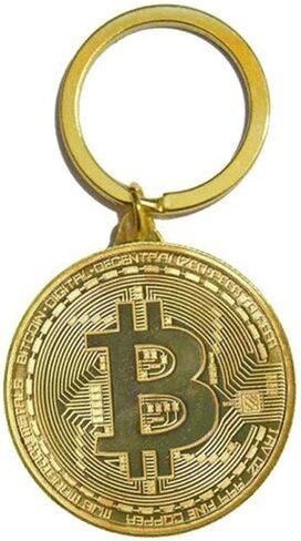 Art Attack Bitcoin Flag Keychain, Coin Peer To Peer Crypto Digital Standard Blockchain Key Chain (Gold) in Saudi Arabia