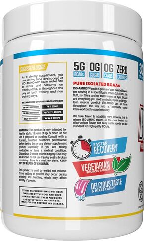 مسحوق الأحماض الأمينية ISO-Amino BCAA من مان سبورتس، قنبلة زرقاء، 30 حصة، 210 جرام in Kuwait