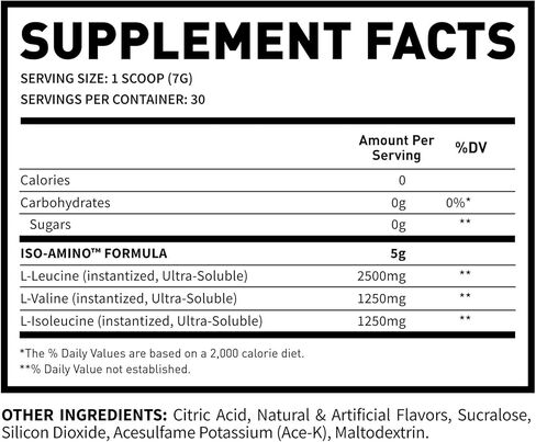 مسحوق الأحماض الأمينية ISO-Amino BCAA من مان سبورتس، قنبلة زرقاء، 30 حصة، 210 جرام in Kuwait