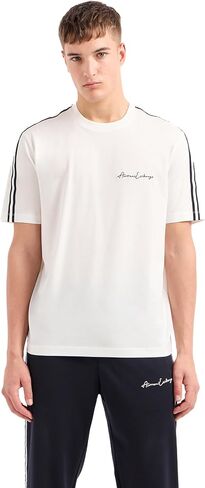A｜X ARMANI EXCHANGE Men's Regular Fit Cotton Jersey Signature Logo Tee in Saudi Arabia