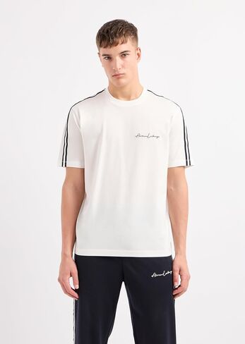 A｜X ARMANI EXCHANGE Men's Regular Fit Cotton Jersey Signature Logo Tee in Saudi Arabia