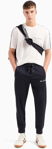 A｜X ARMANI EXCHANGE Men's Regular Fit Cotton Jersey Signature Logo Tee in Saudi Arabia