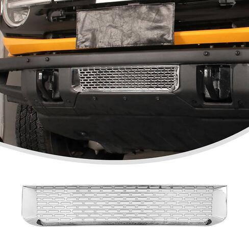 بطانة شبكية من Linskip متوافقة مع Ford Bronco Sport 2021 2022 2023 2024، غطاء حماية للشبكة الأمامية لملحقات Bronco Sport الخارجية (أسود) in Kuwait