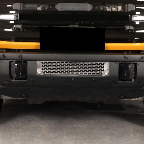 بطانة شبكية من Linskip متوافقة مع Ford Bronco Sport 2021 2022 2023 2024، غطاء حماية للشبكة الأمامية لملحقات Bronco Sport الخارجية (أسود) in Kuwait