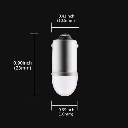 GLL BA9S Bayonet BA9 53 57 1895 64111 T4W LED Light for Car License Plate Light Dashboard Bulb 3030 chip Amber DC12V 1W Pack-10 in Saudi Arabia