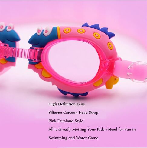 Swimming Goggles for Kids, No Leak Anti Fog UV Swim Goggles Free Ear Plugs Protection Case for Teens Age 3-12 SG7B in Saudi Arabia