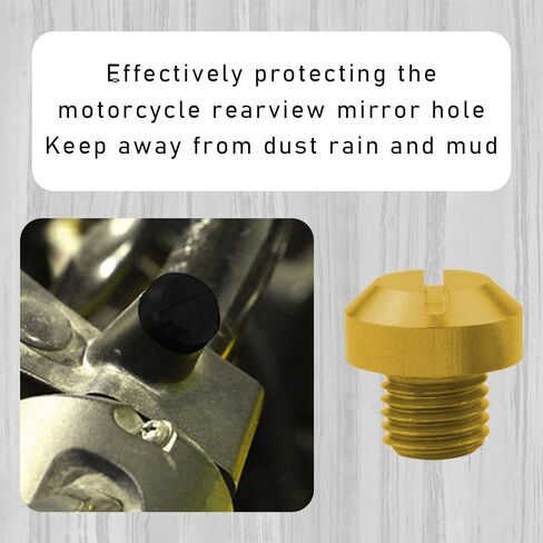2PCS Motorcycle Bar Ends, Motorcycle Mirror Plugs, M10x1.25 Aluminum Alloy Motorcycle Rear View Mirror Screws Decoration Motorcycle Accessories for Honda, Yamaha, Kawasaki, Suzuki, Ducati in Kuwait
