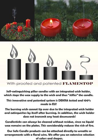 HYOOLA White Pillar Candles 3x6 Inch - Unscented Pillar Candles - 12-Pack - European Made in Saudi Arabia