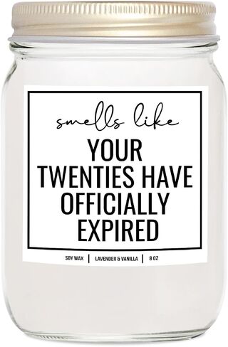 YouNique Designs 30th Birthday Candle Gifts for Women Men, 4 Oz, 30th Birthday Gifts for Her Him, Dirty Thirty 30 Year Old Birthday Gifts, Happy Birthday for Turning 30 (Lavender&VanillaA 4oz) in Saudi Arabia