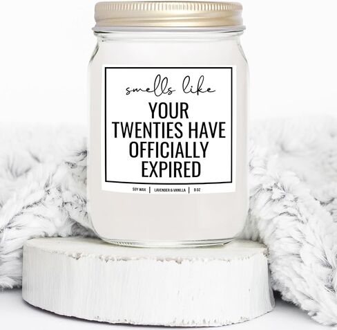 YouNique Designs 30th Birthday Candle Gifts for Women Men, 4 Oz, 30th Birthday Gifts for Her Him, Dirty Thirty 30 Year Old Birthday Gifts, Happy Birthday for Turning 30 (Lavender&VanillaA 4oz) in Saudi Arabia