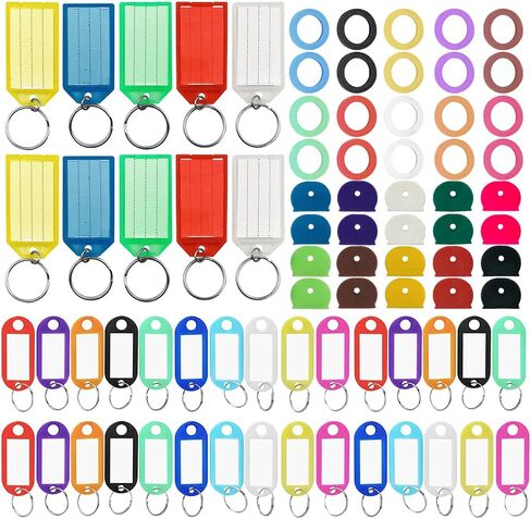 SourceTon 40 غطاء مفتاح يغطي العلامات و40 علامة مفاتيح مع ملصقات، مجموعة أغطية بطاقات المفاتيح لتحديد وحماية المفتاح (أنماط متعددة، ألوان متعددة) in Kuwait