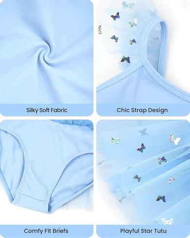 JiAmy الباليه ثياب للفتيات كشكش الأكمام الاطفال فستان رقص التألق توتو تنورة طفل رداء رقص الباليه الزي 2-11 سنة in Kuwait