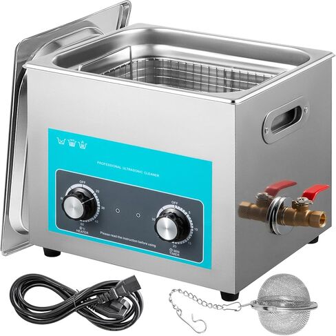 VEVOR 6L Ultrasonic Cleaner, 304 Stainless Steel Professional Knob Control, Ultrasonic Cleaner with Heater Timer for Jewelry Watch Glasses Circuit Board Dentures Small Parts Dental Instrument in Saudi Arabia