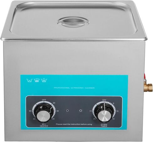 VEVOR 6L Ultrasonic Cleaner, 304 Stainless Steel Professional Knob Control, Ultrasonic Cleaner with Heater Timer for Jewelry Watch Glasses Circuit Board Dentures Small Parts Dental Instrument in Saudi Arabia