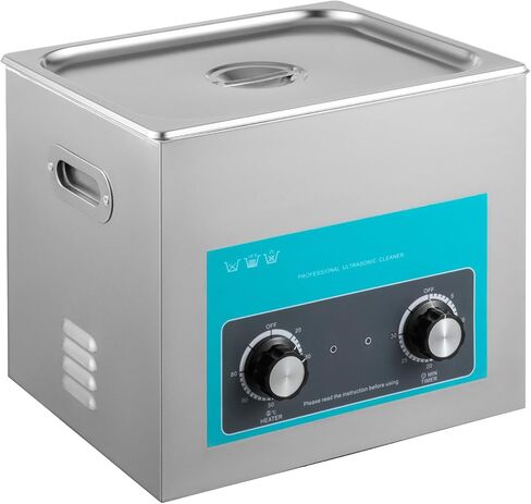 VEVOR 6L Ultrasonic Cleaner, 304 Stainless Steel Professional Knob Control, Ultrasonic Cleaner with Heater Timer for Jewelry Watch Glasses Circuit Board Dentures Small Parts Dental Instrument in Saudi Arabia