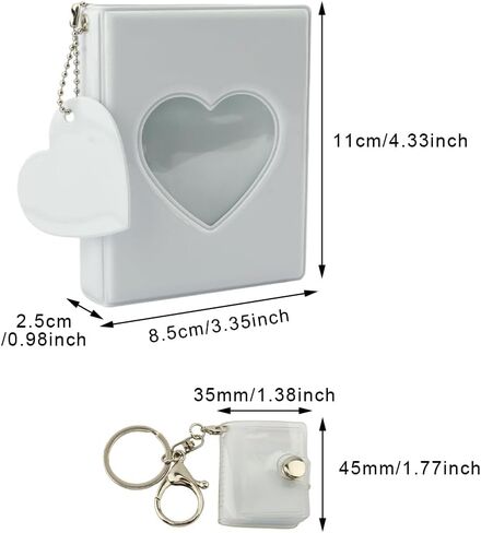 مجموعة كتب حامل بطاقات الصور مقاس 3 بوصات مكونة من 32 جيبًا هدية ألبوم صور صغير، ألبوم صور بولارويد بإطار واحد، كتاب تخزين البطاقات الصغيرة (كتاب حامل بطاقات الصور) in Kuwait