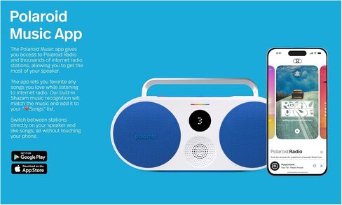 Polaroid P2 Music Player (Black) - Powerful Portable Wireless Bluetooth Speaker Rechargeable with Dual Stereo Pairing in Saudi Arabia