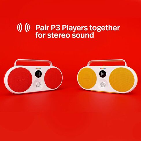 Polaroid P2 Music Player (Black) - Powerful Portable Wireless Bluetooth Speaker Rechargeable with Dual Stereo Pairing in Saudi Arabia