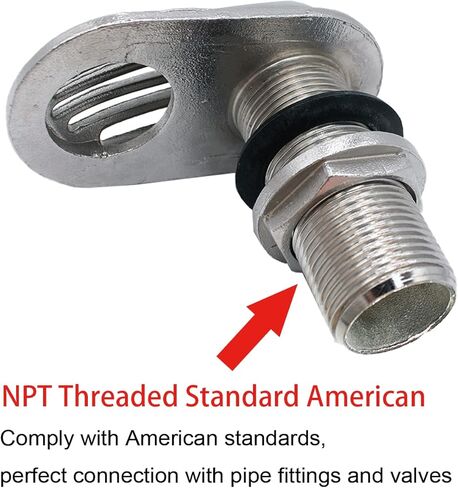 Yanyu 1-1/4" مصفاة مدخل القارب NPT الخيوط القياسية الأمريكية من خلال مدخل الهيكل 1-1/4" مرشح مغرفة البحرية الفولاذ المقاوم للصدأ 316 قارب التقاط المياه مع حشوات غسالة مطاطية in Kuwait