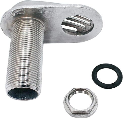 Yanyu 1-1/4" مصفاة مدخل القارب NPT الخيوط القياسية الأمريكية من خلال مدخل الهيكل 1-1/4" مرشح مغرفة البحرية الفولاذ المقاوم للصدأ 316 قارب التقاط المياه مع حشوات غسالة مطاطية in Kuwait