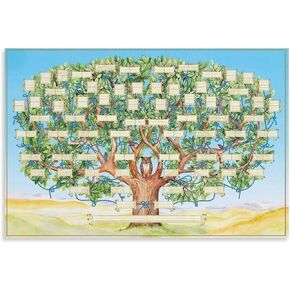 Family Tree Chart to Fill in - 6 Generation Genealogy Poster Blank Fillable Ancestry Chart Canvas Print Family Tree Geneology Chart Poster Gifts for Family Member Poster Style 12x18inch(30x45cm)