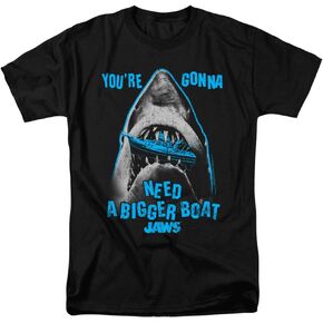 Popfunk Classic Jaws Shark Movie Bigger Boat Quote Unisex Adult T Shirt