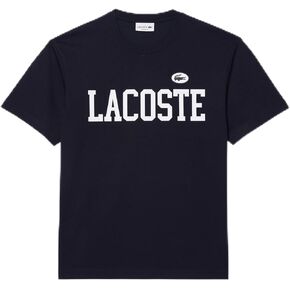 Lacoste Men's Short Sleeve Classic Fit Tee Shirt W/Large Wording
