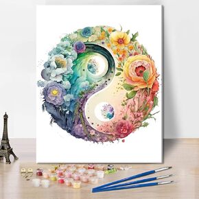 Rebotipy Abstract Paint by Numbers for Adults Cute Sloth DIY Adult Paint by Number Kits on Canvas Animal Acrylic Painting by Numbers Oil Painting Art Crafts 16x20 in