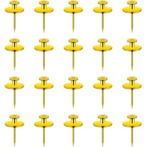 Double Headed Picture Hanging Nails for Hanging Pictures,Decorative Picture Hangers Hanging Hooks Push Pins Thumbtacks to Hang Pictures on Wall Small Nails for Drywall Cork Board Photo,Black,20P