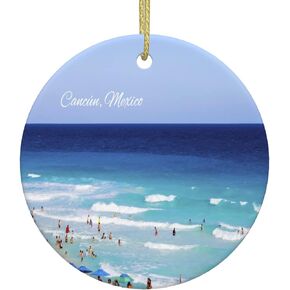 Abruzzo Italy Ornament, 3" Ceramic Double Sided Printed Christmas Ornament City Travel Souvenir, Round Hanging Pendant Ornaments, Gifts for Xmas Holidays, Travel Memorable Ornaments for Home Decor