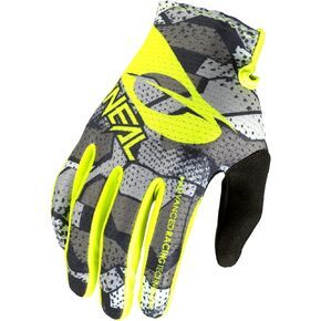 O'Neal Matrix Camo Glove, Gray/Yellow 10