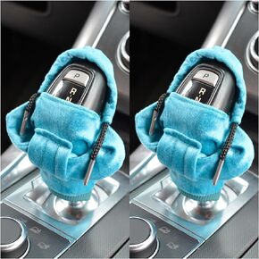 Car Shift Knob Hoodie, Automotive Interior Accessories, Funny Fashionable Gear Shift Cover, Car Shifter Knobs Cover Trim, Universal Car Interior Stick Shift Cover Fits Car Truck SUV (2PCS Black)