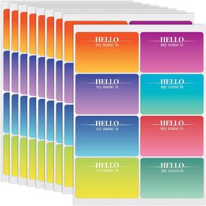 Hello Name Tags, Modern Style Labels, 3.5" x 2.25", Hello Stickers for Conferences, Parties, Removable from Clothing, Permanent Adhesion to Other Surfaces, by Better Office Products (504 Pack)
