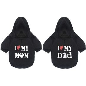 Dog Winter Clothes Small Dog Shirts Puppy Female Hoodies Pink Sweater for Small Medium Dogs Girl Chihuahua Yorkies 2Pack
