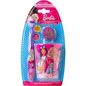 Licensed Branded B4RBIE 3 Pieces Toothbrush Set for Girls
