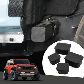 ZONFANT 4 قطع من أغطية نهاية شريط التصادم، حماية غطاء مطاطي للمحور الأمامي متوافقة مع سيارة فورد 2021 2022 برونكو، أغطية غبار مقاومة للطين، قابس ممتص الصدمات الأمامي، حماية غطاء سدادة مطاطية سوداء in Kuwait