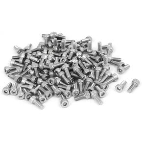 uxcell® M4x10mm Thread 304 Stainless Steel Hex Socket Head Cap Screw Bolt DIN912 120pcs