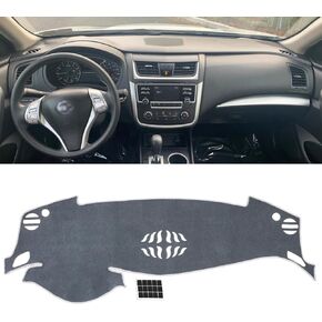 Dashboard Cover Fit for 2013-2018 Nissan Altima Flannel Nonslip Car Dash Board Mat Sunshade No-Glare and Slip Pad Carpet Sunshield Protector - Color Grey (Mfr Body Code: L33)