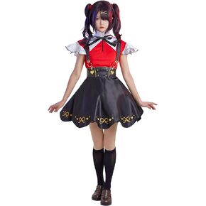 miccostumes Womens Game Streamer Cosplay Costume Kawaii Suspender Skirt with Accessories