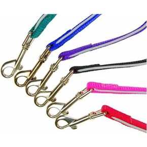 6 Pack Nylon Dog Reflective Lead, 3/4'' X 48'', Strong Durable, 1 Inch Wide, 4 ft Long, for Small and Medium Dogs/Cats (1" x 4 FT, 01 Black / 01 Blue / 01 RED / 01 Green / 01 Pink / 01 Purple)