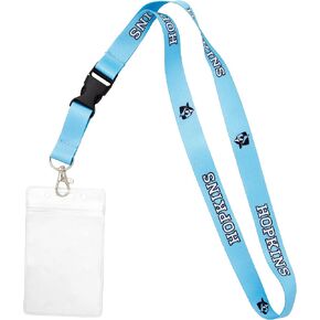 Desert Cactus Johns Hopkins University Lanyard Blue Jays JHU Car Keys College ID Badge Holder Keychain Detachable Breakaway Snap Buckle (w/Pouch Blue)