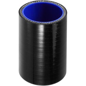 Motoforti Universal Straight Reducer Hose Silicone Hose Coupler Intercooler Tube 4-Ply Reinforced Intake Reducer Intercooler Pipe, 40mm, Silicone, Black