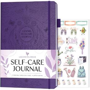 Legend Self-Care Journal – Guided Daily Reflection Journal to Support Mental & Physical Health – Daily Mood, Meditation & Personal Development Notebook – 7.1x10.5", Lasts 3 Months (Lavender - Gold Foil)